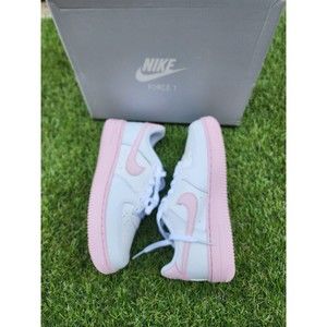 Nike Girls Air Force 1 White Pink Foam Size 1.5Y Style CZ5900 100 New In Box